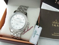 Green piano lukcom niche outer ring diamond-studded quartz double calendar mens watch