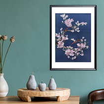 Artisan Su embroidery Yulan Shuangbird Home Residence Decoration Hanging Painting Embroidery Genuine Silk