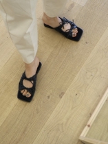 Eight 2022 0206 South Korea East gate Stall Female Slippers 1543094 commuting minimalist pure color Style Winter