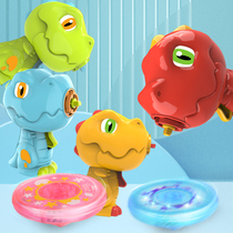 Bamboo Dragonfly Pistol Flying Sky Fairy Glowing Flying Saucer Ejection Rotating Flying Disc Children Girl Boy Plane Toy Top