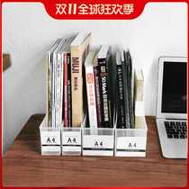 Japan imported document frame office document storage box desktop file rack data basket bookshelf table table vertical rack