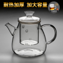 All-glass high temperature resistant steaming teapot with filter flower tea tea maker Large thickened teapot cooking teapot Electric pottery stove