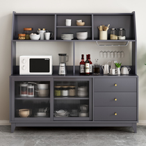 Solid Wood Dining Side Cabinet Integrated By Wall High Cabinet Living Room Tea Water Cabinet Restaurant Lockers Modern Minima Prepared Dining Cabinet Nordic