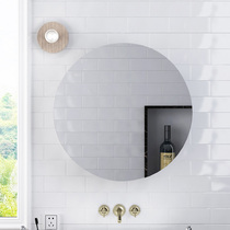  Very beautiful round mirror cabinet Bathroom with glass round mirror bathroom toilet wall-mounted shelf storage makeup mirror box