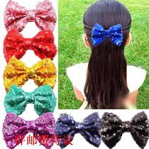 Europe and the United States burst sequin bow hairpin foreign trade cute girl hair card jewelry
