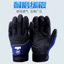 Cow Leather Gloves Abrasion Resistant Riding Outdoor Machinery Maintenance Mountaineering Handling breathable anti-slip shock absorbing labor Paw leather gloves male