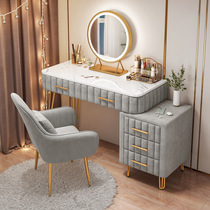 Nordic light luxury solid wood makeup table dressing table bedroom modern simple Net red ins Wind storage cabinet integrated small