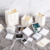 ins wind white ring ear nail bracelet necklace necklace box ornament box permalink box packaging mouth red small gift box