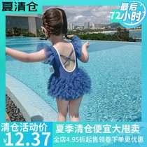 Childrens swimsuit girl swimsuit one-piece Net red summer dress baby Princess swimsuit primary school swimsuit foreign atmosphere