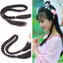 Ancient costume wig fairy braid braid braided hair studio shape bride hair performance braid Republic of China Xiuhe wig braid