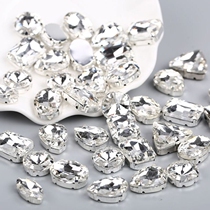 Sew on clothes diamond jewelry Buy two get two glass hand sew diamond clothes shoe claw diamond clothing DIY rhinestone wedding wonderful