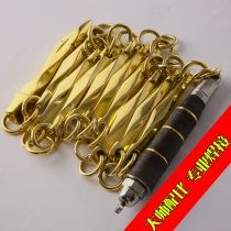 Pure stainless steel brass more than eight prismatic real fight performance pure leather anti-slip handle Nine stanzas Whip Fitness Whip