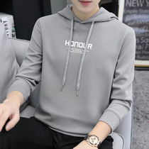 Tide brand mens hooded clothes Spring and autumn New loose trend Joker ins letter print round neck clothing