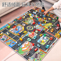Childrens passing home Urban transport routes Toys Parking Scene Map Boys Playing Car Game Mat Non-slip