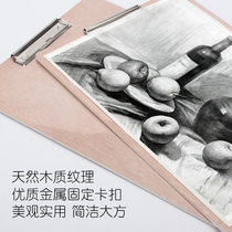 Dai Wenhua Sketching Sketch Board 8k 6k 4k Wooden Painting Clipboard 8 Open Sketch Pad Children's Painting Wooden Portable Painting Board Organizer Drawing Clip 4 Open Art Studio Tape Pocket A3