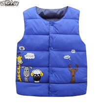 New baby vest down cotton boys and girls wear warm waisters in autumn and winter