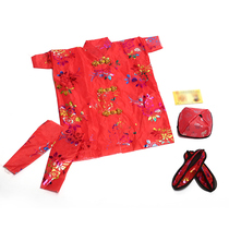 Add cotton cloth suit thick Mens Womens sacrificial shoes and hats set Zhongyuan Ching Ming Festival sacrificial supplies burning paper