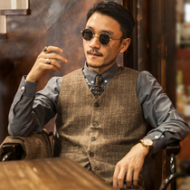 SOARIN retro Inn Style Submachia Male bath Blood Gangster Business Leisure Suit Vest Waistcoat