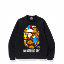 bape Mens and womens clothing coat large childrens cotton pullover clothes casual fashion parent-child coat