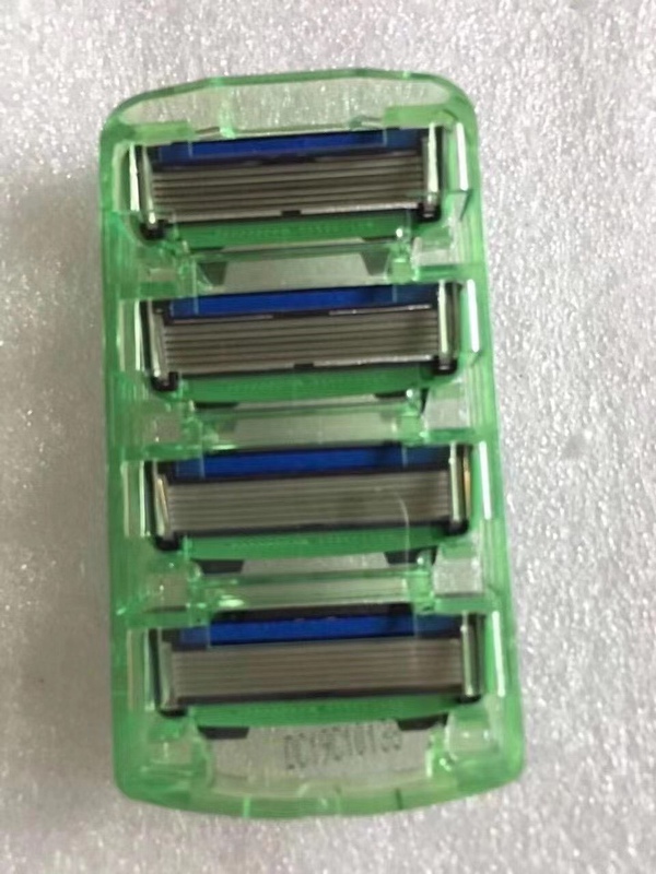 Bald Head Razor Blades, Bald Head Shaving Razor Blades, Six-Layer Blades, One Box with Four Blades