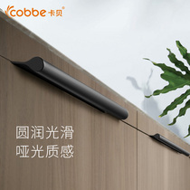 Cabbay aluminum alloy door handle embedded in cabinet door concealed handle American minimalist black drawer cabinet invisible long handle