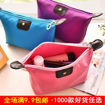 Girl holding female cute candy color cosmetic bag new storage wash travel bag finishing bag stationery bag 1515
