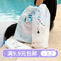 Creative home Korean storage bag Mediterranean theme skin-cutting Blue Travel storage bag 3 sizes