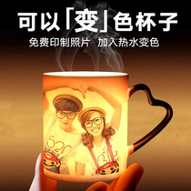 Bone China color change Cup custom creative custom-made photo personalized couple Gift Magic mug diy photo water Cup