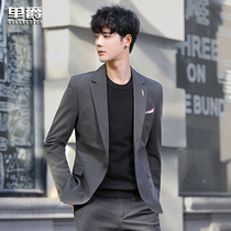 Fall casual Western suit suit mens small suits Korean version trendy rufflet-handsome fit with jacket blouses