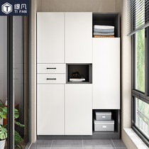 Balcony locker Sundries storage locker High cabinet Wall-mounted large capacity Floor-to-ceiling bay window cabinet Desk Bookcase All-in-one