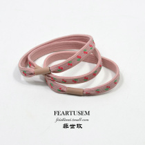 Han Fan cute cherry Hairband flat wide head rope temperament hipster hair jewelry head rope girl high elastic rubber band