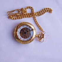 Domestic boutique mechanical pocket watch Shanghai watch factory hanging watch retro nostalgic large Roman numeral dial Hollow