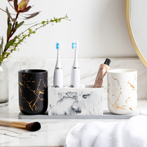 Nordic marble wash cup holder cup holder bathroom countertop Cup storage plate electric toothbrush holder tray