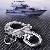 1pcs marine hardware Sole accessories ring type swivel spring shackle stainless steel ring type swivel spring shackle