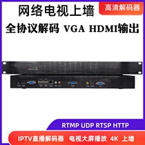 HD decoder H265 264 dual HDMI VGA synchronous output RTSP UDP large screen 4 Pictures