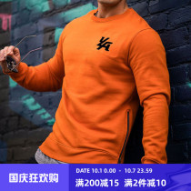 Muscle Captain Spring and Autumn Round Neck Pullover Sweater Men Brothers Loose Base Long Sleeve T-shirt Sports and Leisure Top