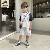 Dr. Clothing Boys Summer Thin Two Pieces in Large Child Sports Han Version Handy Five-Son Short Sleeves