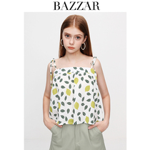 2021 summer New leaf pattern inside sexy small floral suspenders wear sleeveless loose vest size female