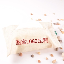 Personality Cotton Hemp Cloth Art Extractable Tissue Bag Box Diy Private Booking Custom Gift Printed Logo creative Advertisement