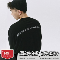 SAMESAME21AW simple Foundation loose long sleeve tee bottoming round neck logo lovers fashion coat autumn