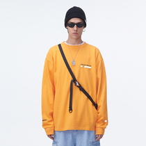 FPA (VENGETICE)reflective hot-stamping bottoming long-sleeved national tide brand round neck mens and womens hip-hop loose embroidered T-shirts