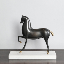All-copper horse ornaments home crafts decorations office living room desktop ornaments moving to a new home for gifts