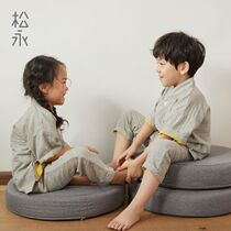 Songyong Boys and Girls Pajamas Children Hanfu Set Cotton Cotton Double Gauze Baby Home Clothing Spring