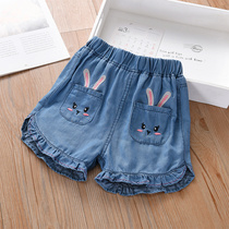 Girl Denim Shorts Slim Fit Summer Dress New Skyline Wearing Little Girl 2022 Ocean Gas Children Female Baby Pants