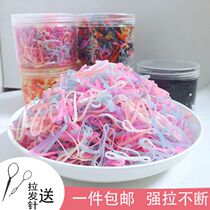 Disposable rubber band black color thickened size circle Girls childrens rubber band hair circle Disposable rubber band hair accessories women