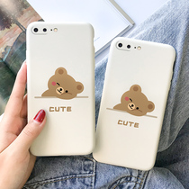 Suitable for apple 7 phone shell male and female section lovers 8 anti-fall iPhone SE liquid silicone 7plus cute little bear 8plus full bag edge 6 personality 6S protection soft cover plus