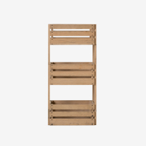 MUMO Wood-ink self-sufficient solid wood storage rack three-layer floor-to-floor assembly storage multi-function