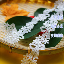 2019 new dress Lolita bow ribbon bright line polyester light silk water-soluble embroidery exquisite lace