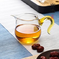 Glass fair cup thickened heat-resistant male cup divided tea cup util tea accessories upscale tea leak suit big tea-splitting machine