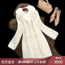Mink coat womens mid-length 2020 new Haining imported velvet whole mink mink fur casual coat women